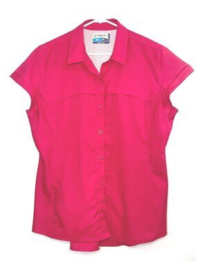 Sporty Magellan Outdoors Women's XXL Overcast Cap Sleeve Button-up Fishing Shirt
